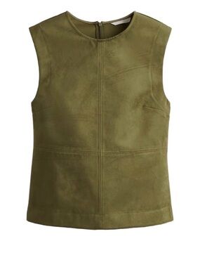 H&M Khaki Olive Green Sleeveless Top
